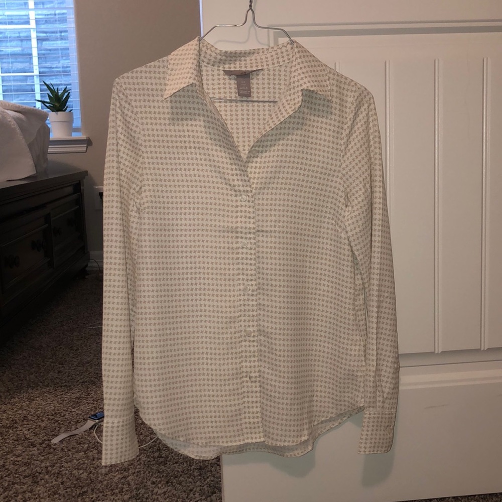 Silk button down